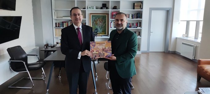 آذربائیجان:پاکستانی سفیر کی اجتماعی ٹی وی کے ڈائریکٹر سے ملاقات، ثقافتی شراکت داری پر تبادلہ خیال