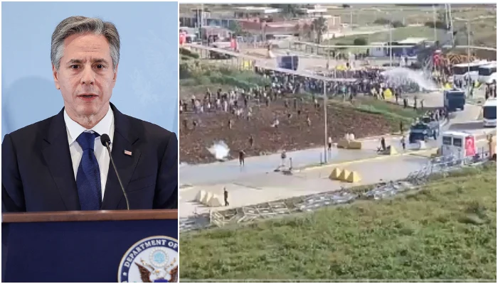 امریکی وزیر خارجہ ا کے دورہ ترکیہ کے خلاف ترک شہری سڑکوں پر نکل آئے