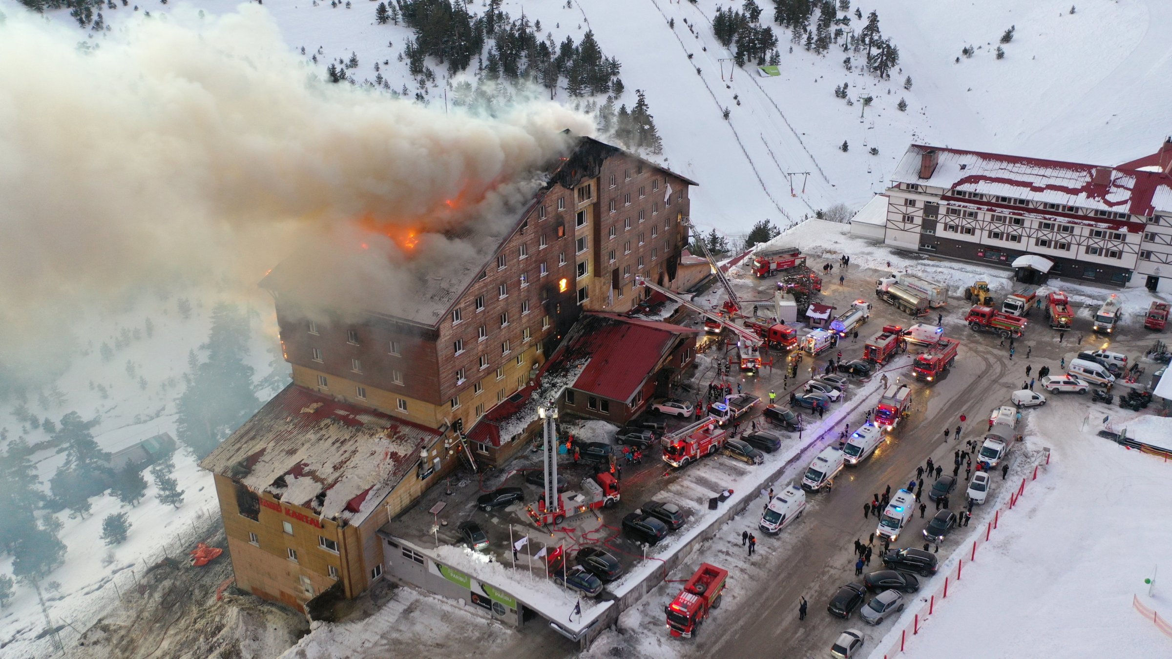 Fire at Kartalkaya Ski Resort Hotel in Turkiye: 10 Dead, 32 Injured