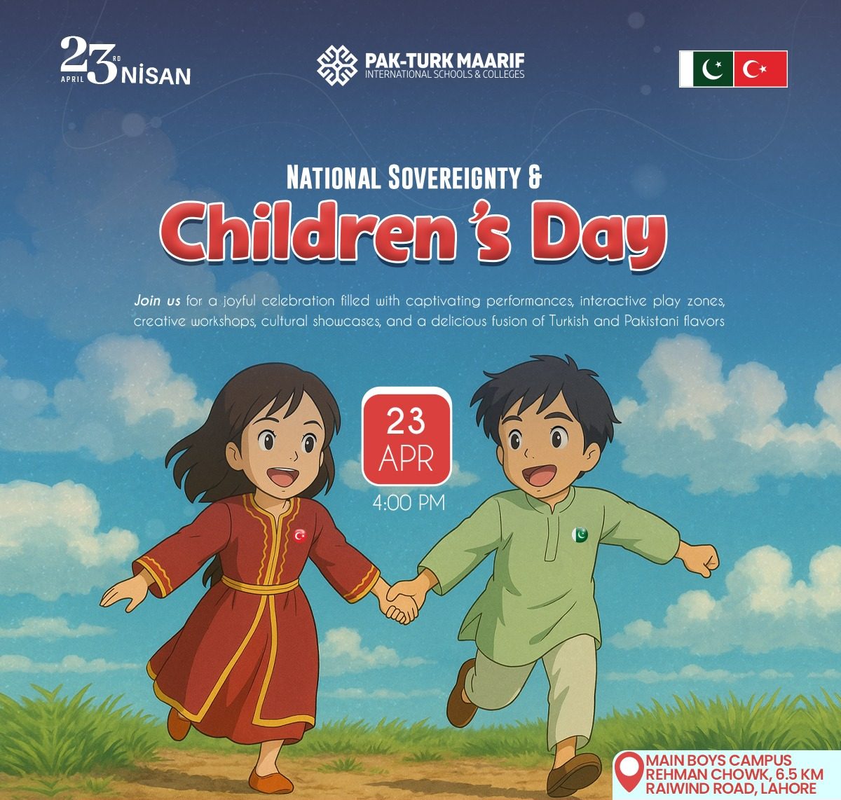 Pak-Turk Maarif to Celebrate National Sovereignty & Children’s Day